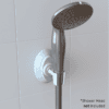Red Gum Shower Head With Suction Cup, Mechanism Universal Application, White