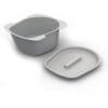 Red Gum Bowl And Lid To Suit Space Saver Toilet Seat Raiser, Easy Clean & Remove Design, Grey