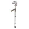 Red Gum Simple Forearm Crutch, Universal Side Lorr, Brushed Aluminium, 825-1050mm, SWL 113Kg, Pair