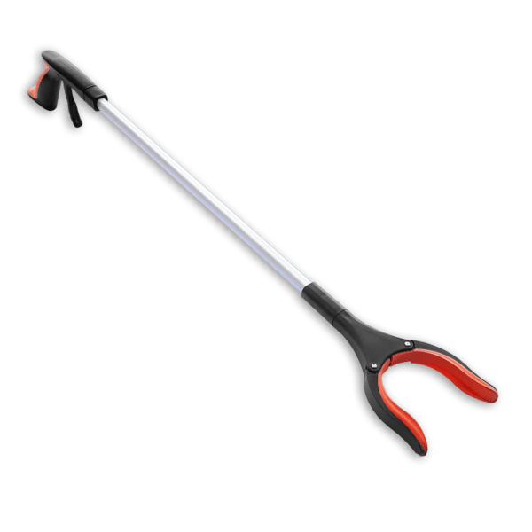 Red Gum Reacher Tool 32" (840mm), 180" Rotating Head, Dual Action Grip With Tpr Comfort Hand Grip