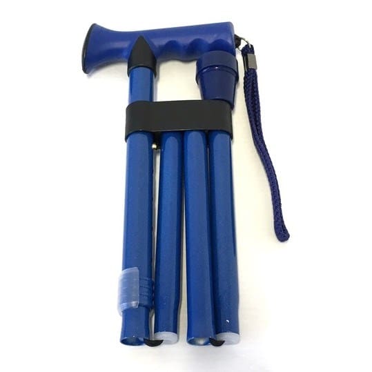 Red Gum Folding Cane, Tpr Grip With Hand Strap, Matching Colour Stopper, 825-925mm, SWL 113Kg
