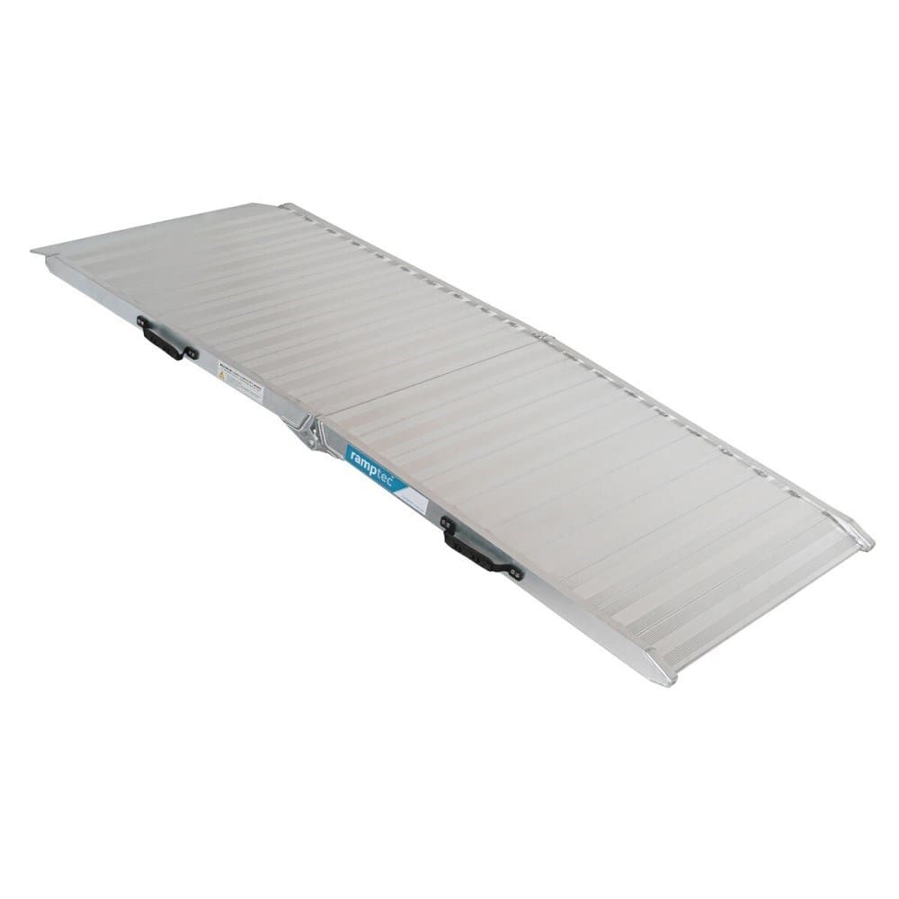 2.1m Aluminium Ramp Folds To 1.018m Access Wheelchairs Disability 400kg