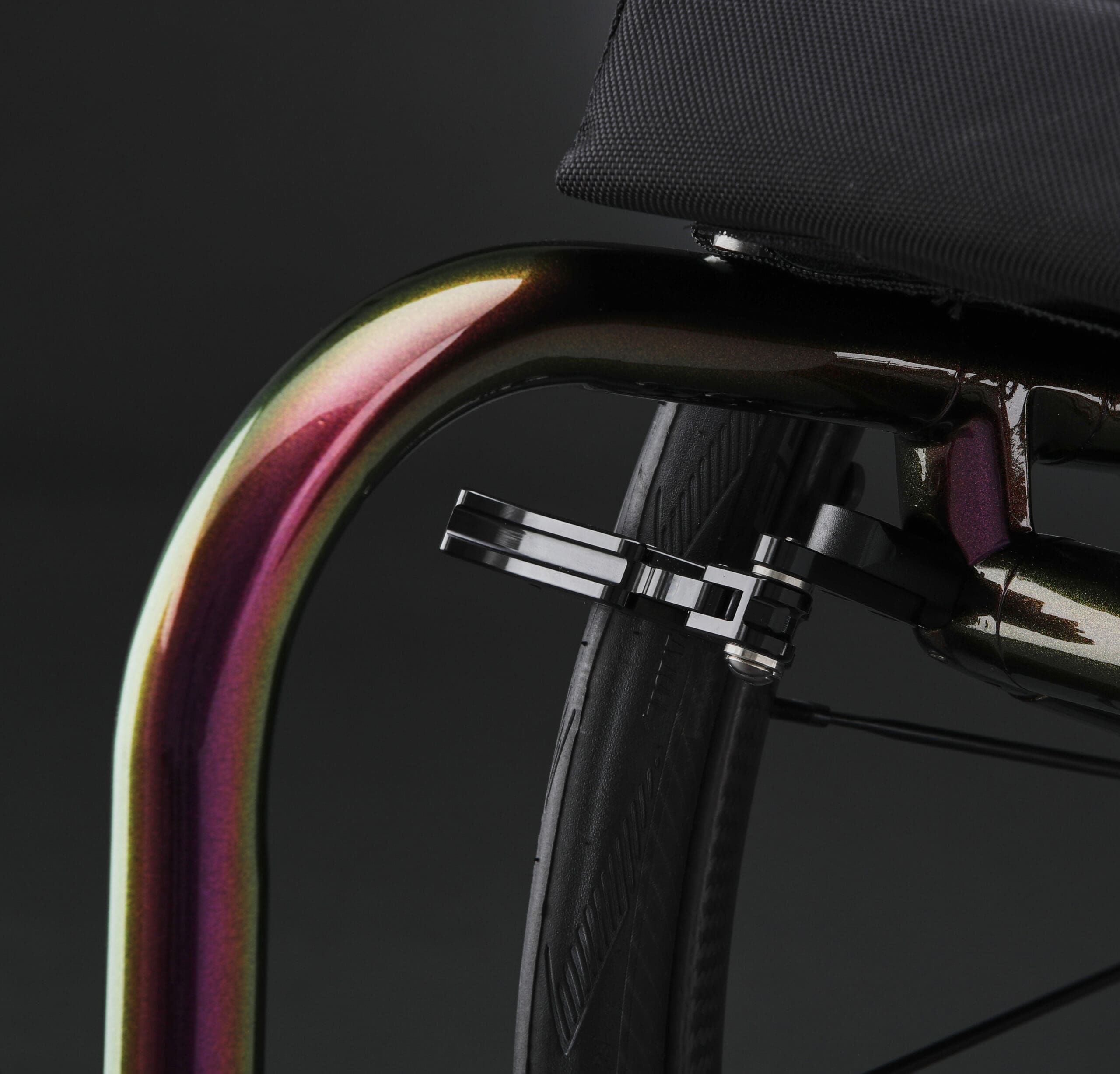 Rove wheelchair frame and component detail