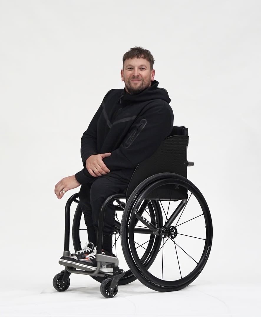 Rove Axis wheelchair in use