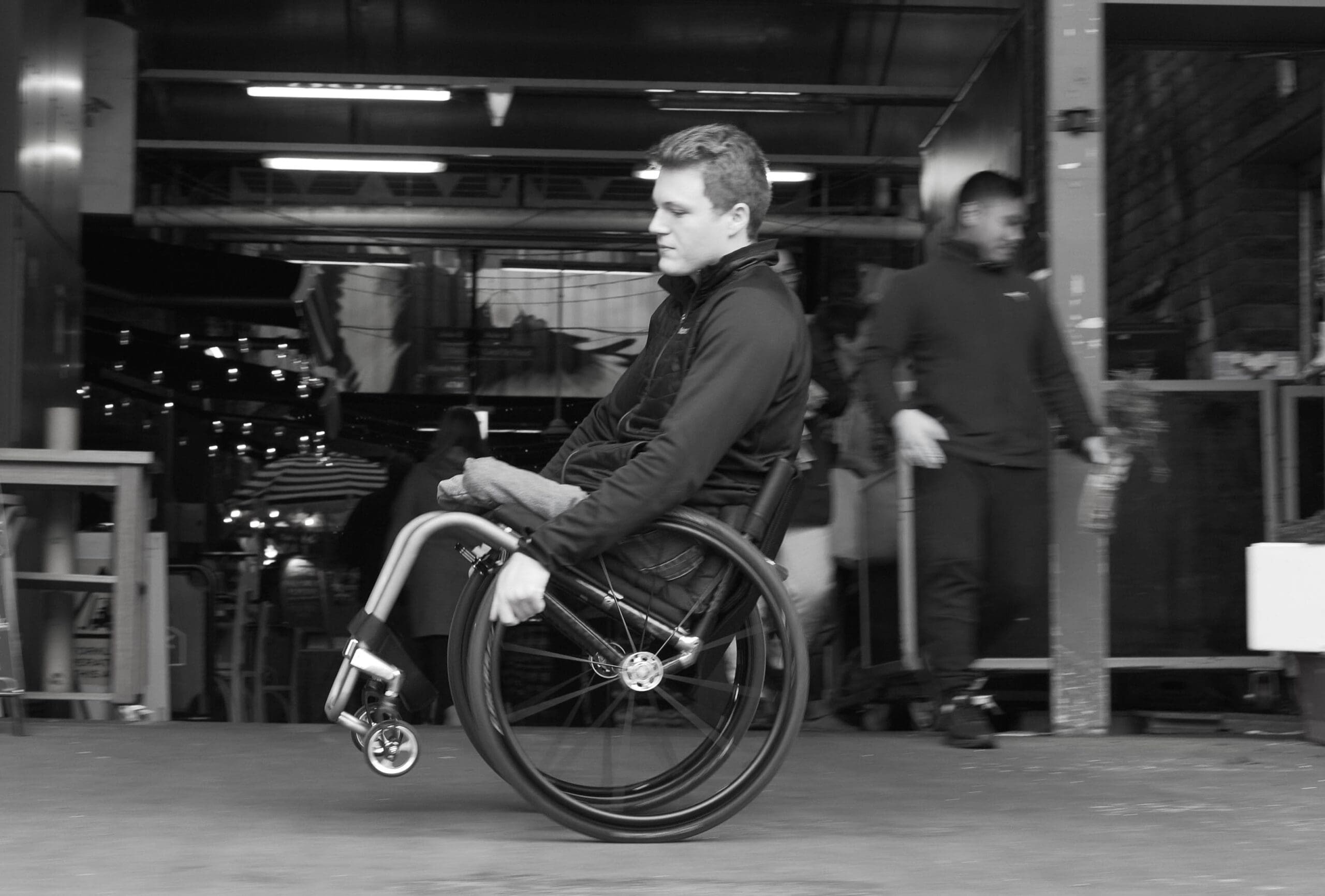 Rove wheelchair in use