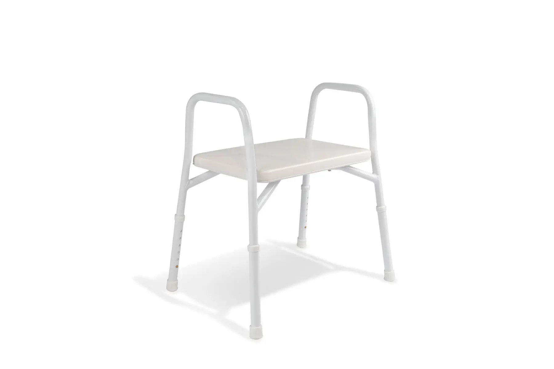 Hero Medical extra wide padded shower stool with aluminium frame and side hand grips