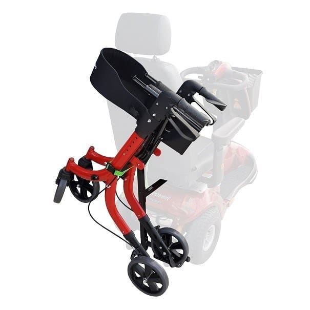 Shoprider Side Folding Walker Carrier With Securing Strap, Black