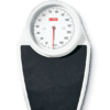 seca 762 Flat scale, mechanical, 150 kg black/white, 500g-division