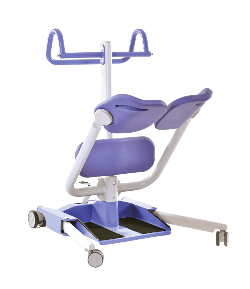 Oxford Up non-powered standing transfer aid by Joerns Healthcare with footplate and swing away seat pads