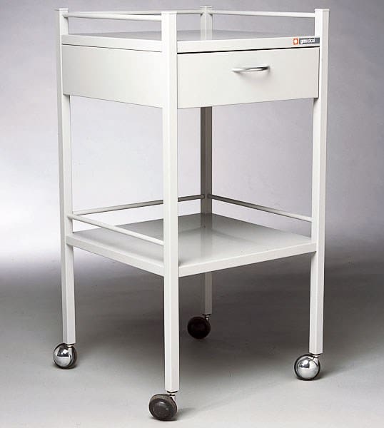 Instrument Trolley, Powder Coated, 1 Drawer