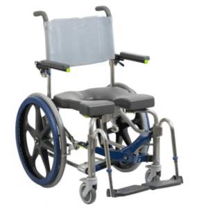 Raz Zum-SP Folding Self-Propel Mobile Shower Commode Chair, standard 18"W (46cm) base frame