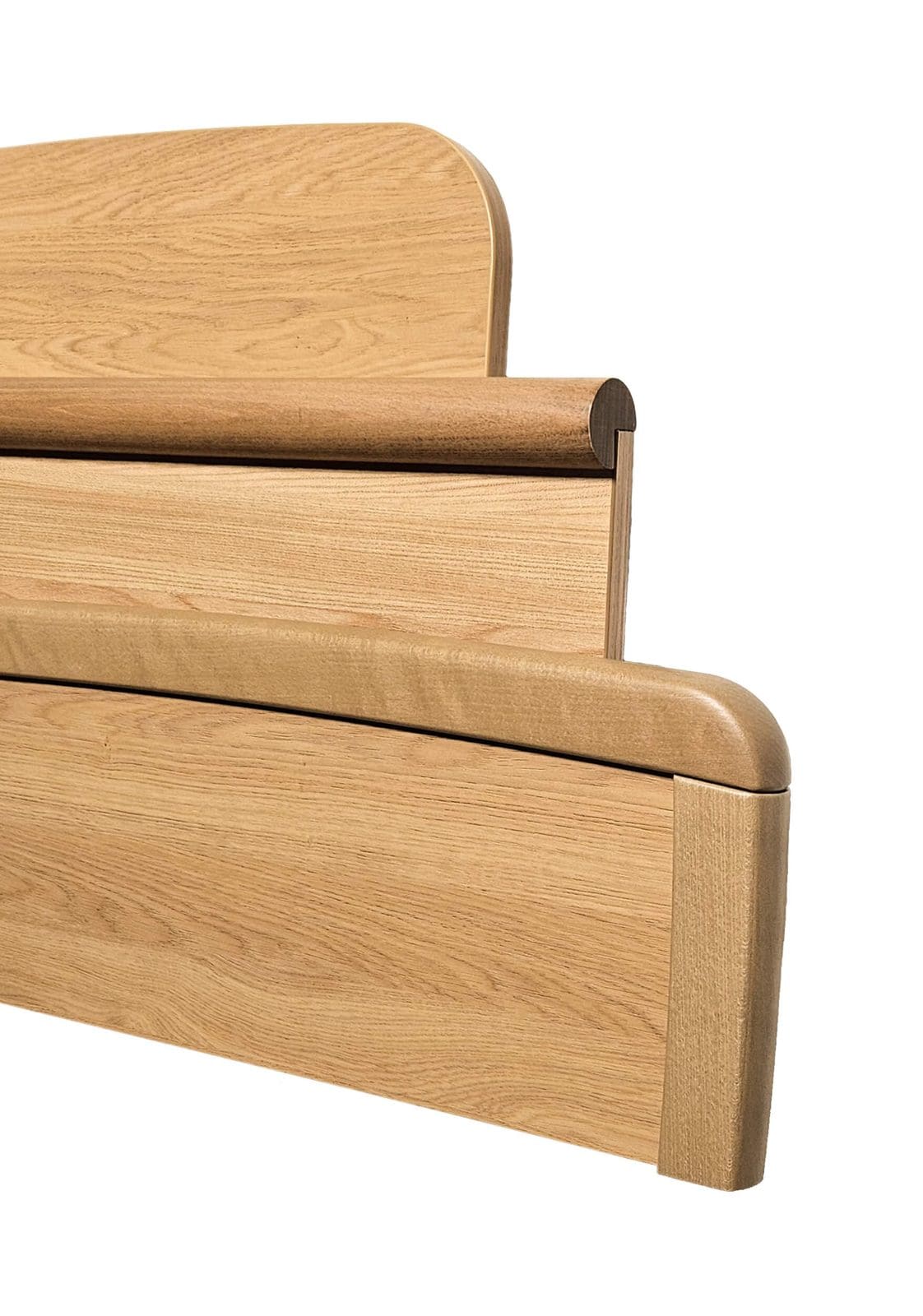 Empresa Bed End, Arc Style for Fabric Side Rails (Lissa Oak) - Image 2