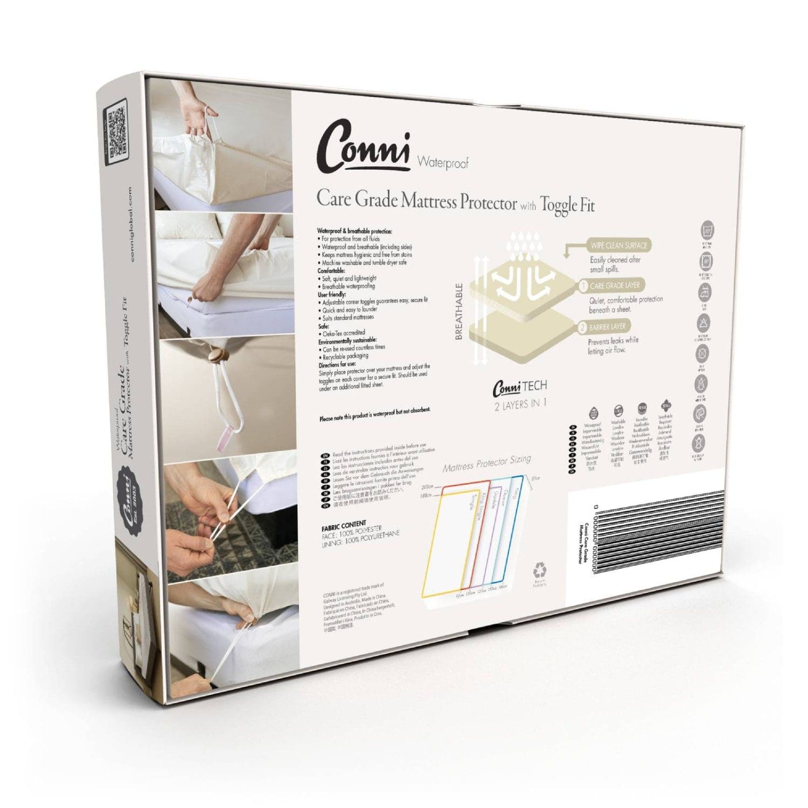Conni Waterproof Mattress Protector, King Single - Image 2