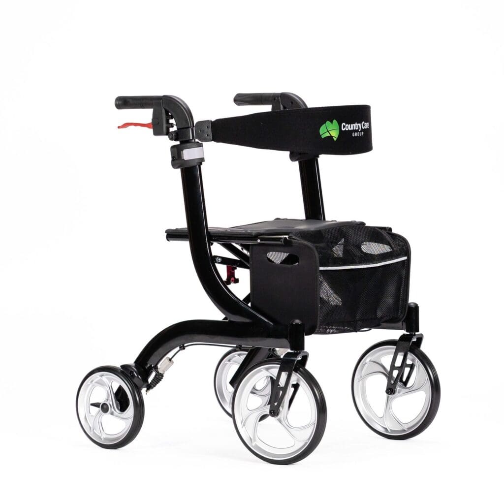 Peak Care Ellipse Lite Aluminium Rollator, Black, Medium