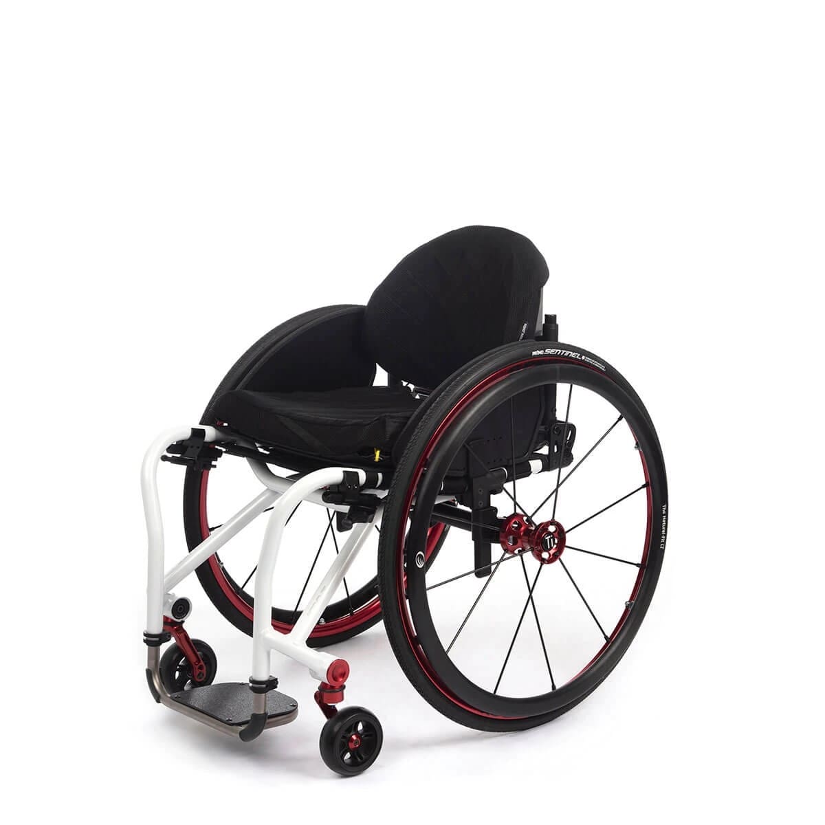 TiLite Aero T titanium folding wheelchair, three-quarter front view