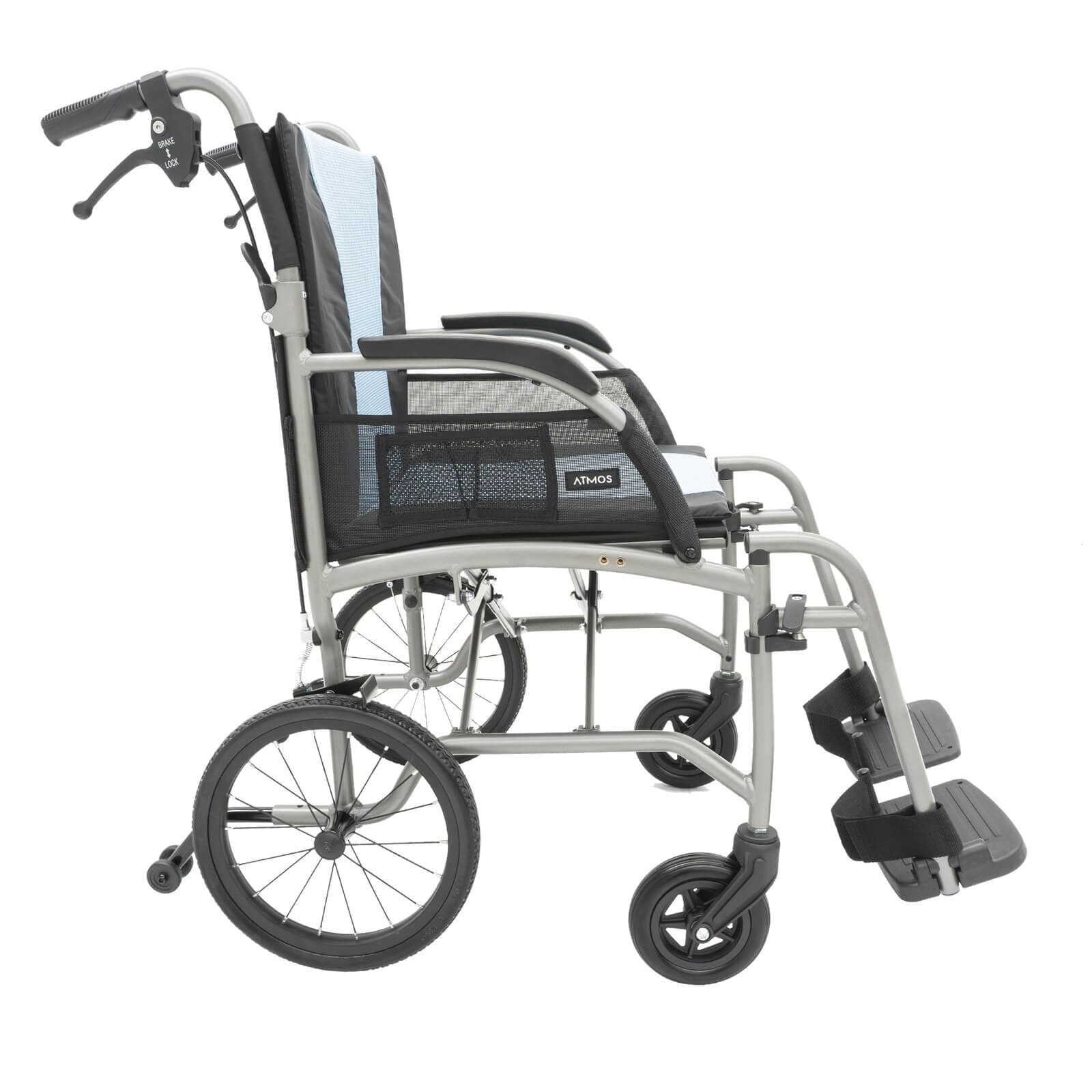 ATMOS Ultra-Lite Transit Wheelchair, alternate view