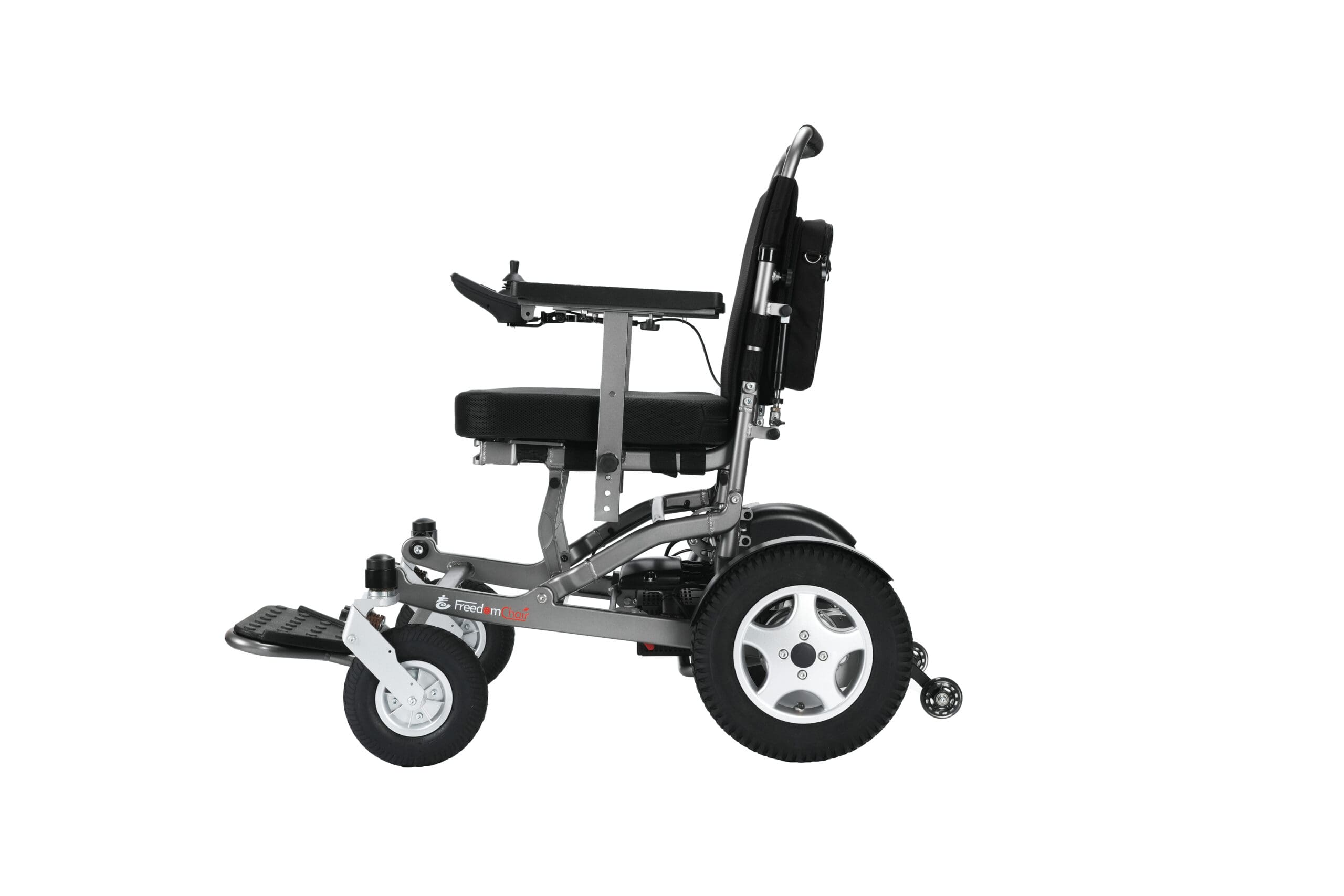 Freedom Chair DE09 Mighty Plus Electric Folding Wheelchair, side view