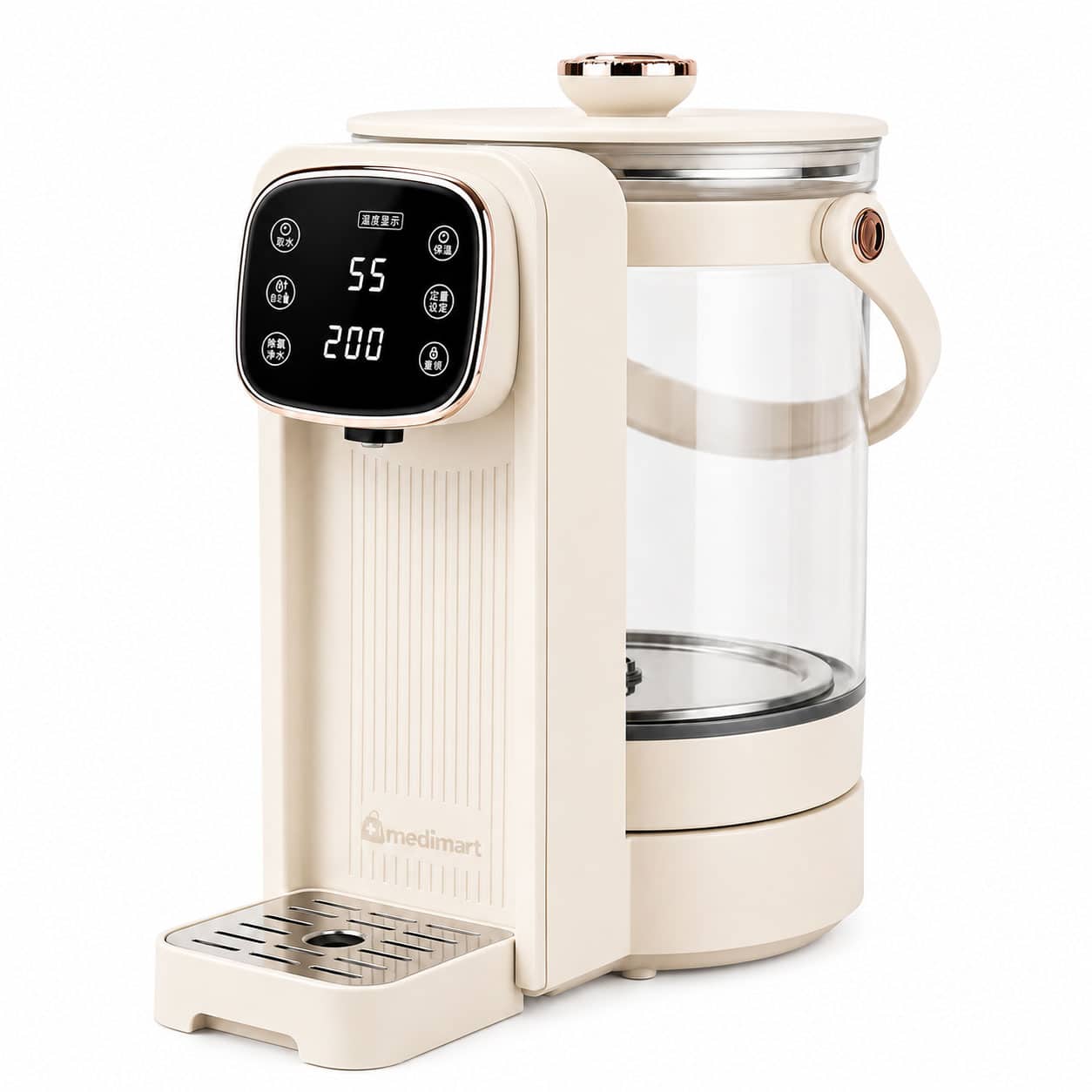 Instant hot water kettle, 2.5 litre, cream