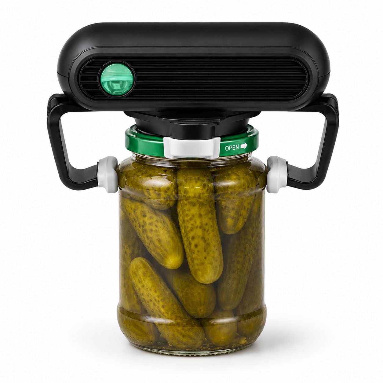 One Touch automatic jar opener, black, battery operated