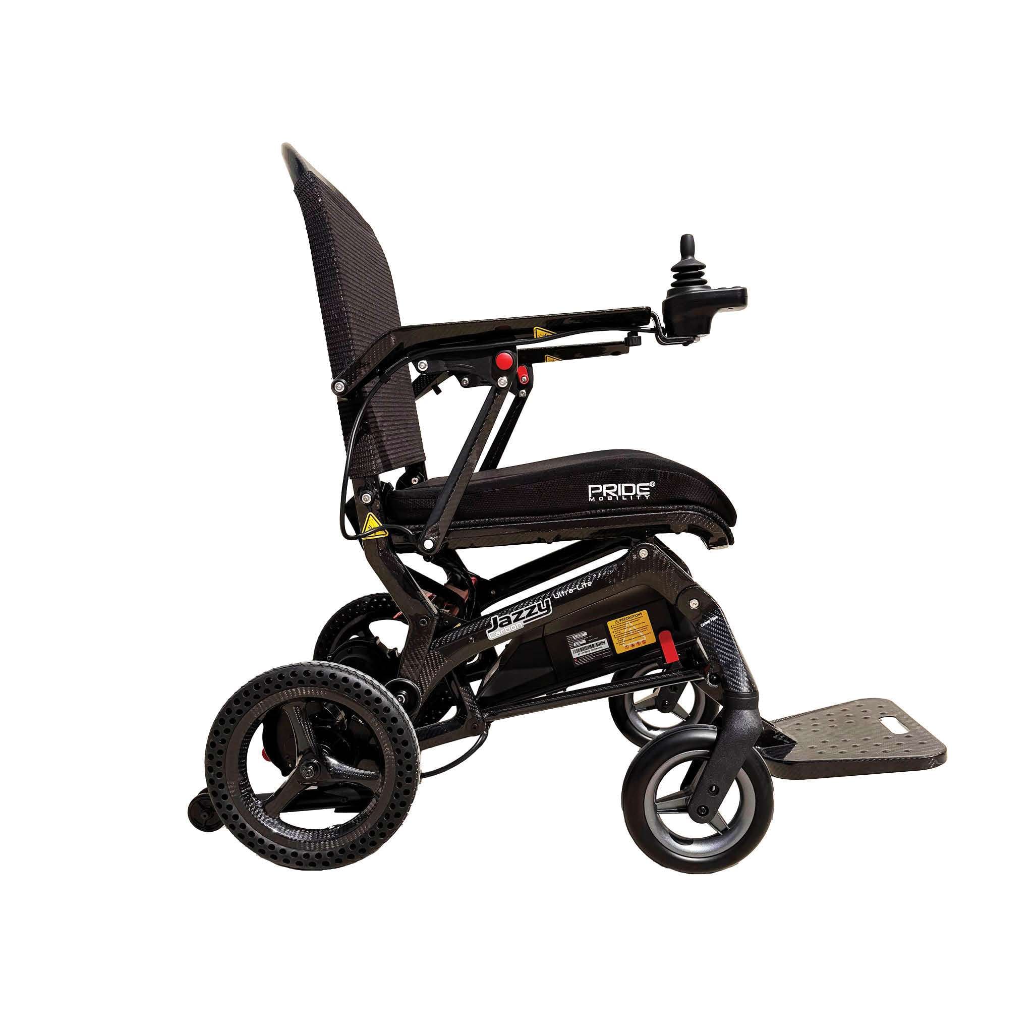 Jazzy Carbon Ultra Light power wheelchair, side view