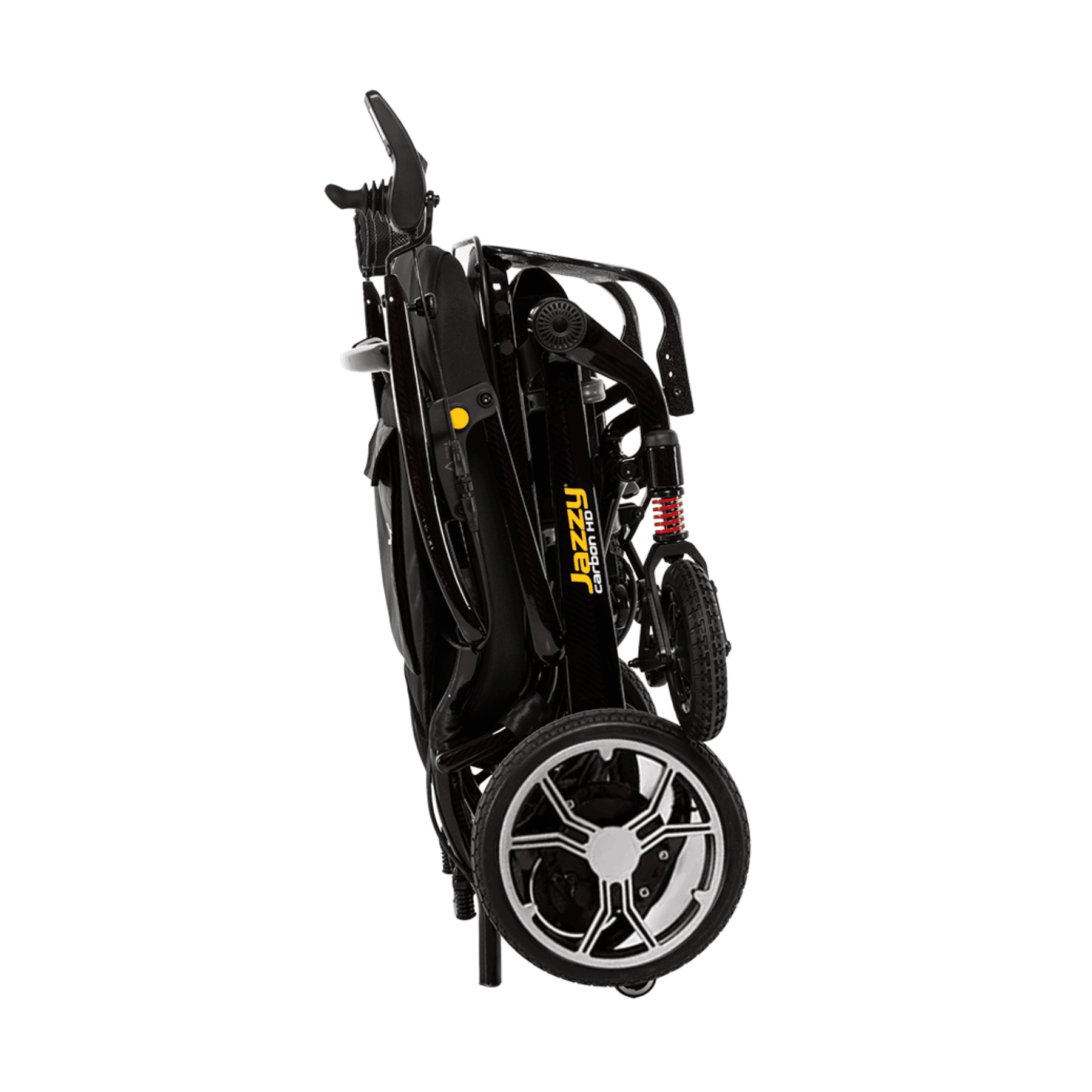 Jazzy Carbon HD power wheelchair folded